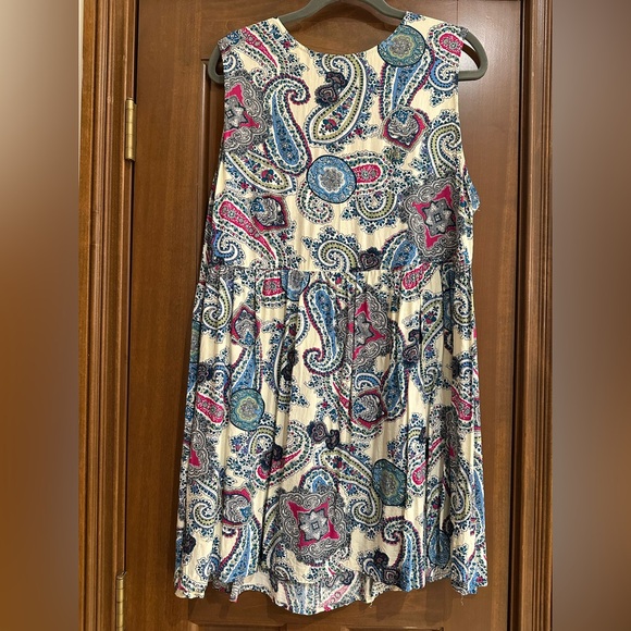 Umgee Paisley Boho Paisley Mini Dress 1X - Picture 3 of 6